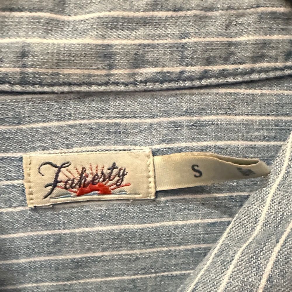 Faherty Blue Striped Blouse - Picture 3 of 5